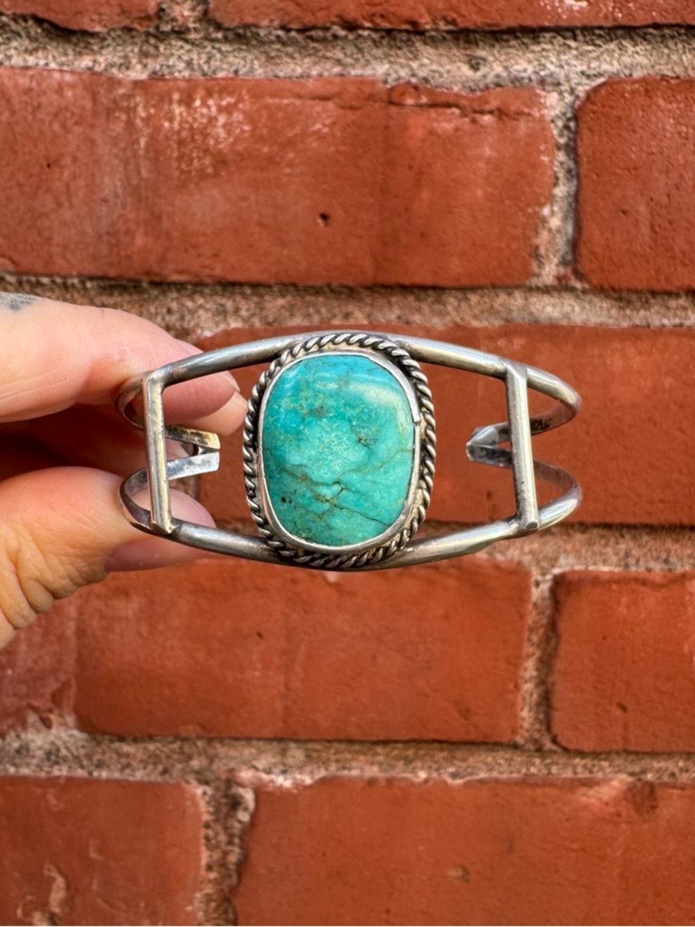 Native Made, Turquoise & Sterling Cuff Bracelet